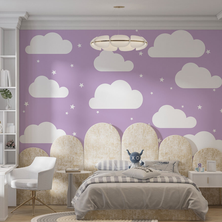 Patroon van wolken en sterren