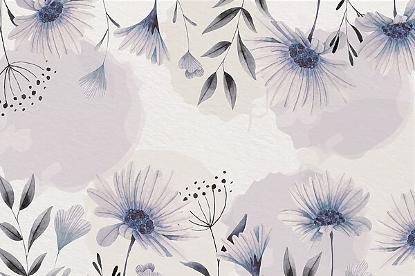 Delicaat gebloemd aquarelontwerp Delicaat gebloemd aquarelontwerp