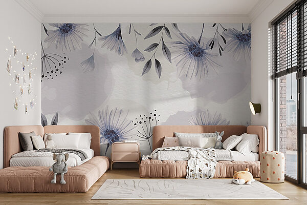 Delicaat gebloemd aquarelontwerp Delicaat gebloemd aquarelontwerp