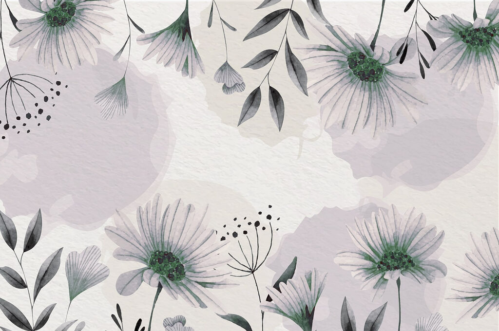Delicaat bloemen aquarelpatroon ontwerp Delicaat bloemen aquarelpatroon ontwerp