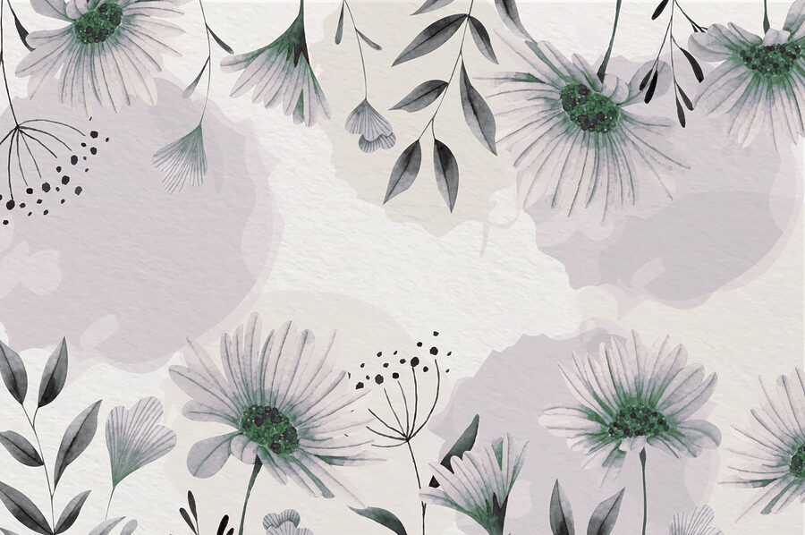 Delicaat bloemen aquarelpatroon ontwerp