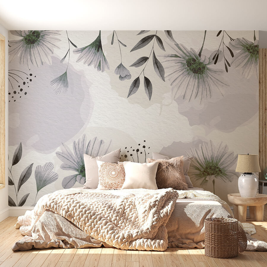 Delicaat bloemen aquarelpatroon ontwerp
