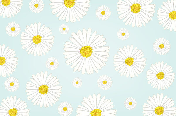 Patroon van witte en gele bloemen Patroon van witte en gele bloemen