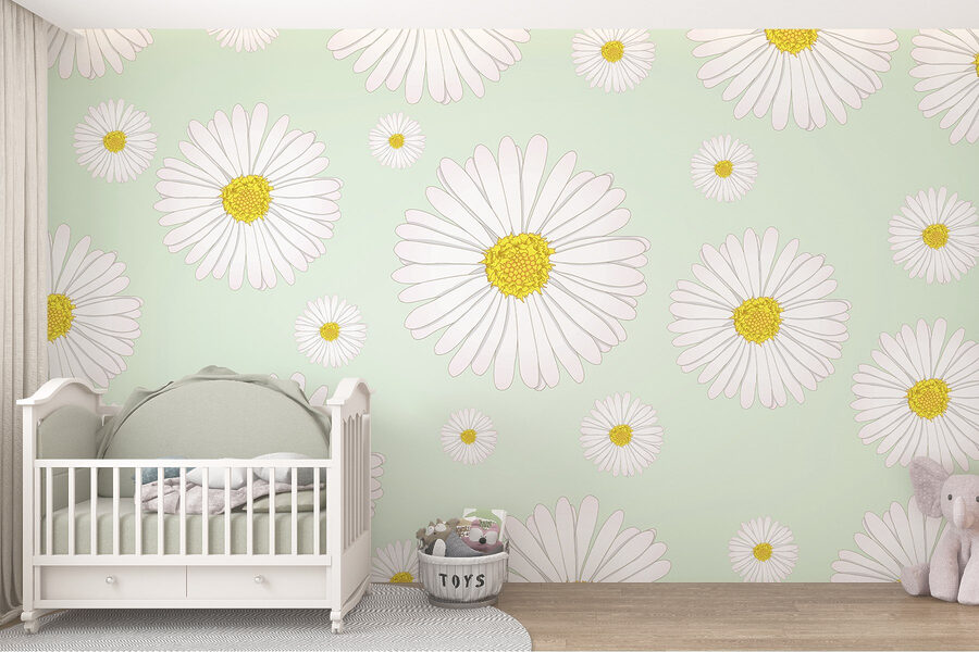 Patroon van witte en gele bloemen Patroon van witte en gele bloemen