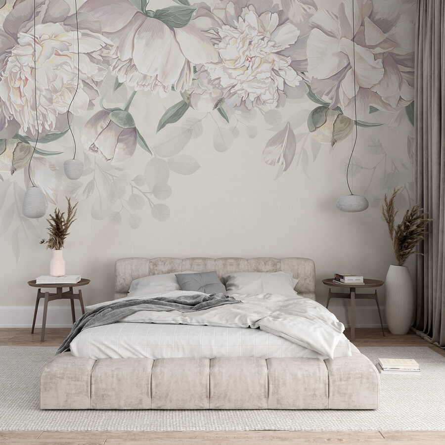 Witte bloemen met groene bladeren Witte bloemen met groene bladeren