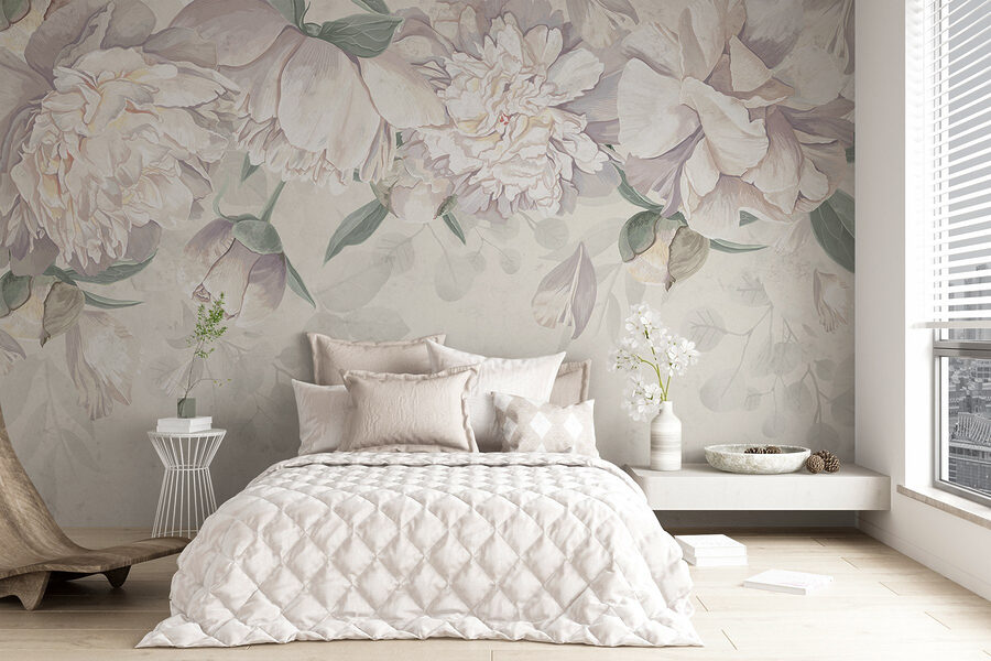 Witte bloemen met groene bladeren Witte bloemen met groene bladeren