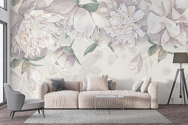 Witte bloemen met groene bladeren Witte bloemen met groene bladeren