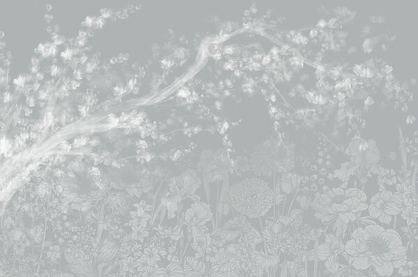 Wit en grijs bloemenpatroon Wit en grijs bloemenpatroon