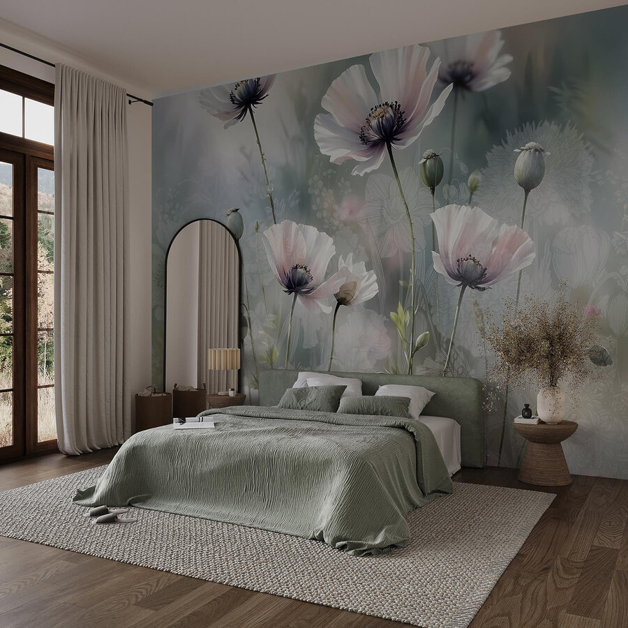 Delicate bloemen in zachte tinten