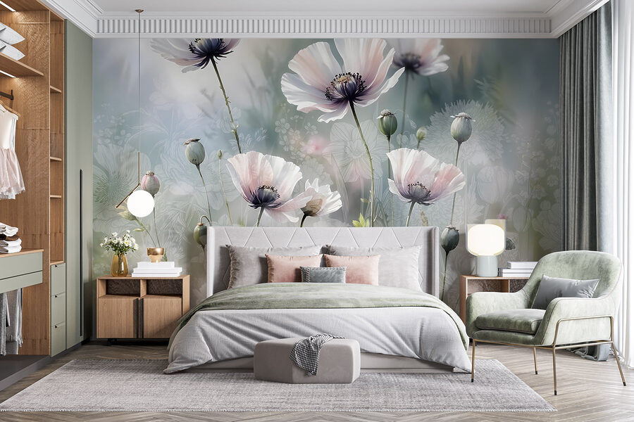 Delicate bloemen in zachte tinten
