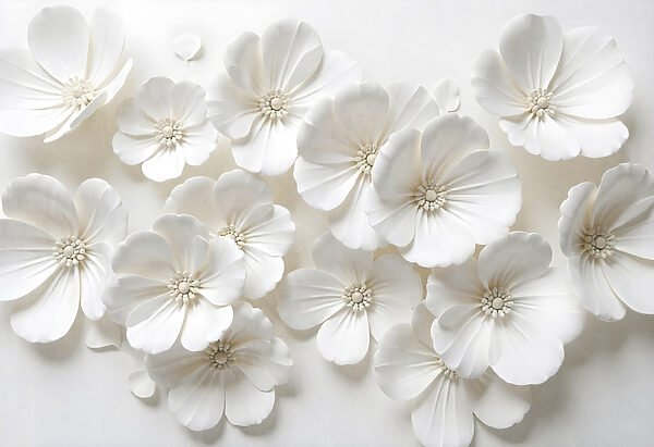 Groep witte bloemen Groep witte bloemen
