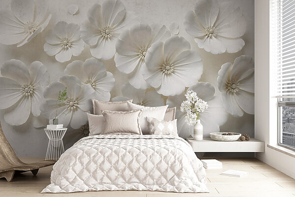 Groep witte bloemen Groep witte bloemen