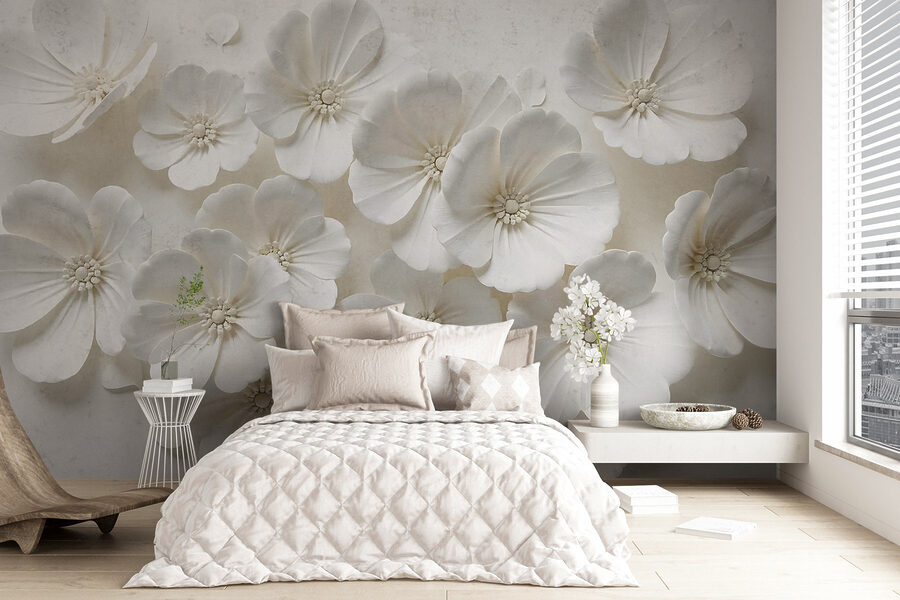 Groep witte bloemen