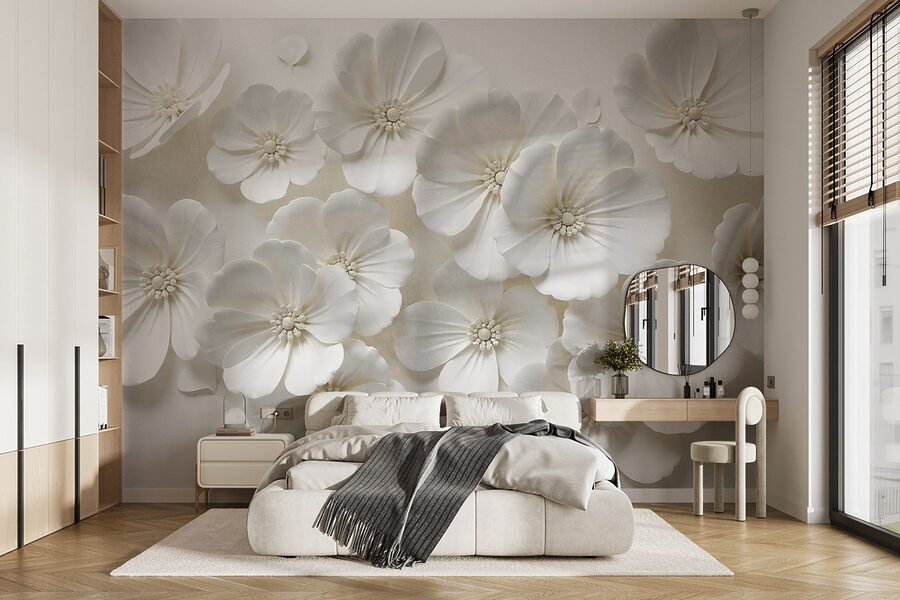 Groep witte bloemen