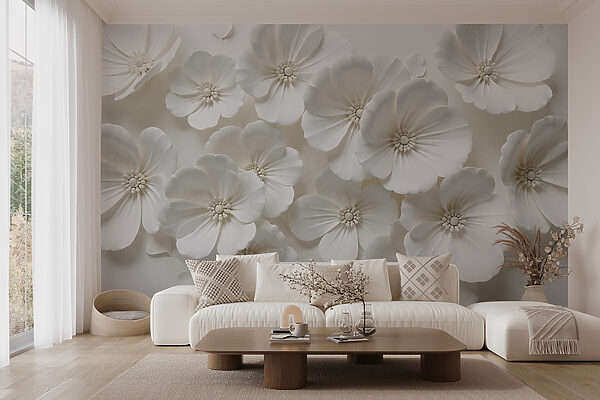 Groep witte bloemen Groep witte bloemen