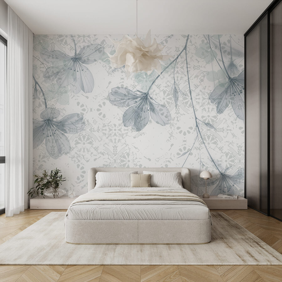 Delicate bloemen op een zachte achtergrond