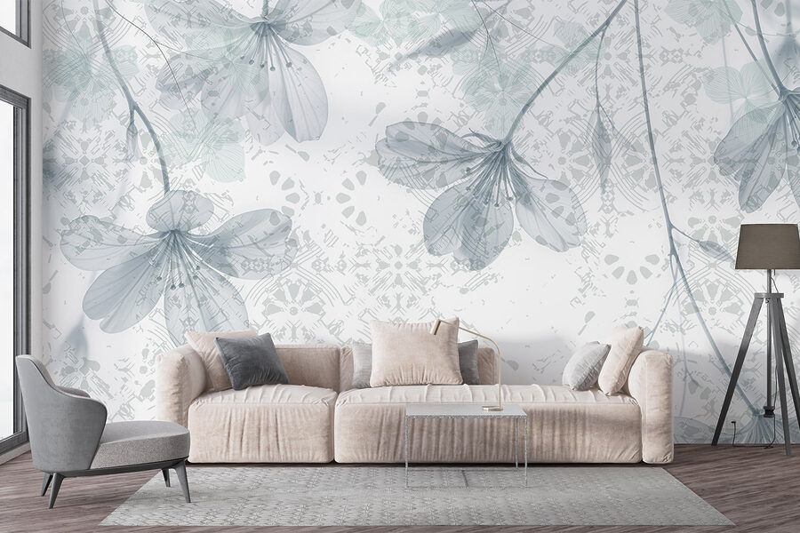 Delicate bloemen op een zachte achtergrond