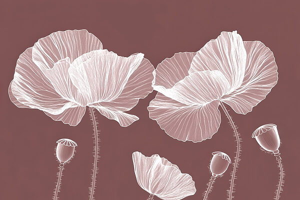 Elegante bloemen op een warme achtergrond Elegante bloemen op een warme achtergrond