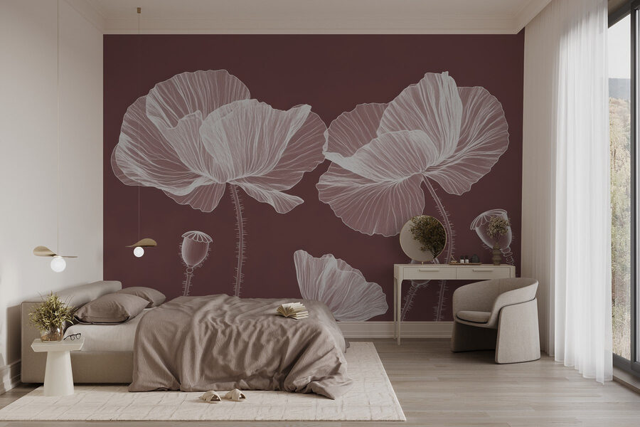 Elegante bloemen op een warme achtergrond Elegante bloemen op een warme achtergrond