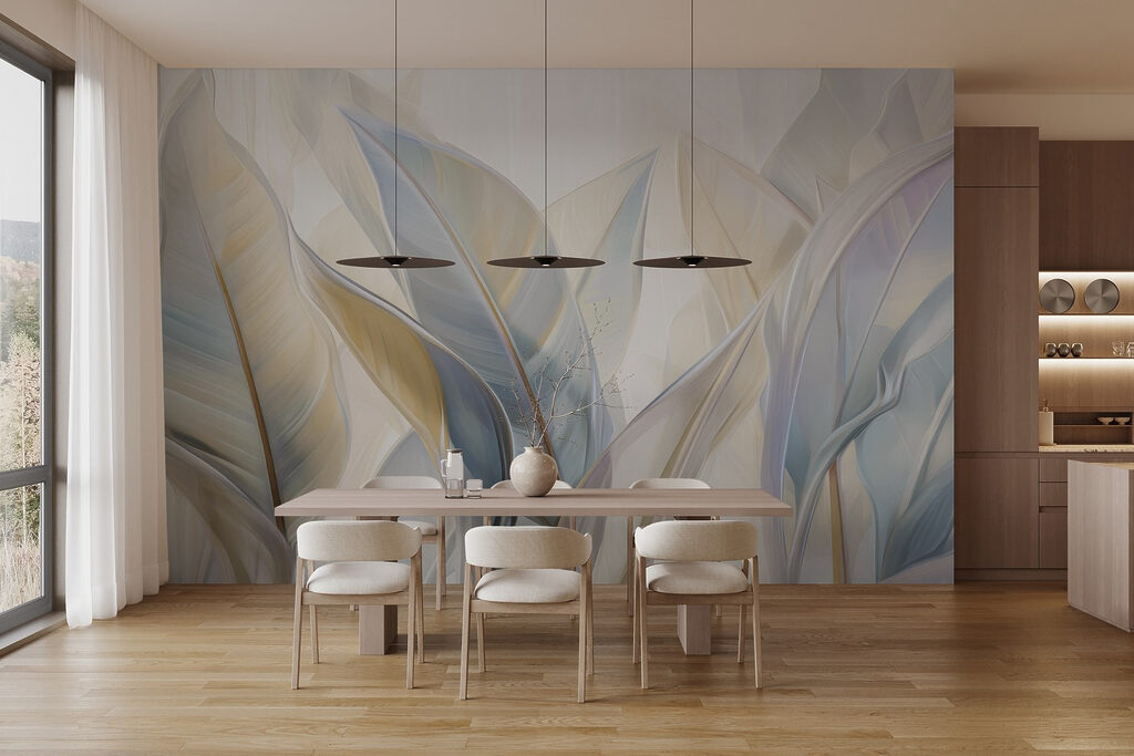 Elegant leaves in soft hues Elegant leaves in soft hues