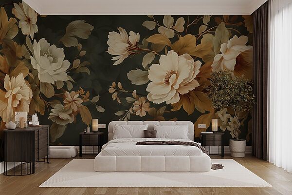 Elegant bloemstuk op donkere achtergrond Elegant bloemstuk op donkere achtergrond
