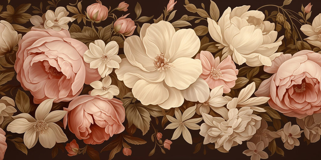 Weelderige bloemen in zachte pasteltinten Weelderige bloemen in zachte pasteltinten