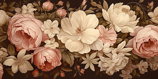Weelderige bloemen in zachte pasteltinten Weelderige bloemen in zachte pasteltinten