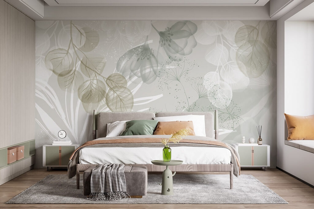 Serene botanical whispers in soft hues