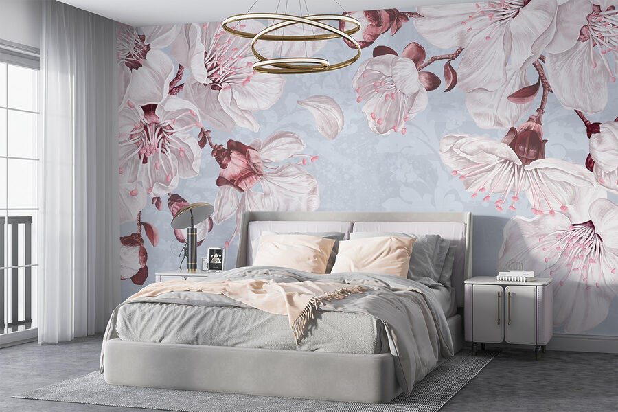 Delicate bloemen op zachte achtergrond