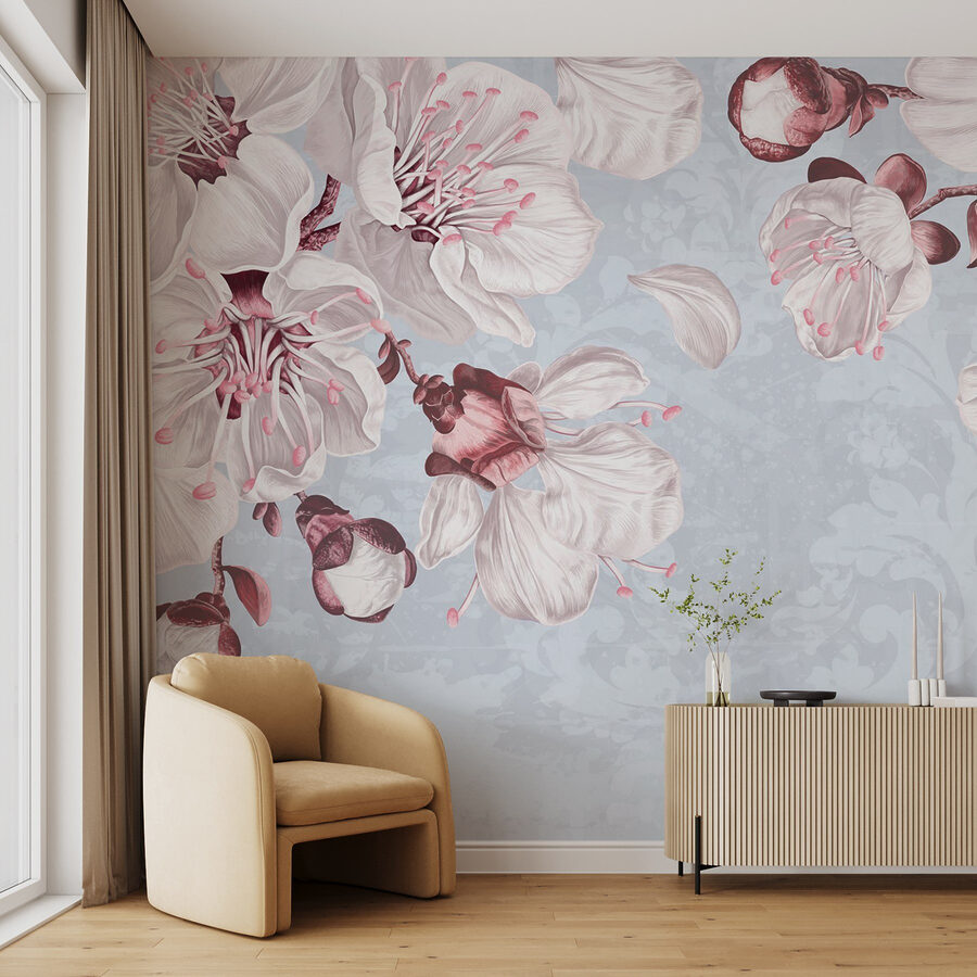 Delicate bloemen op zachte achtergrond