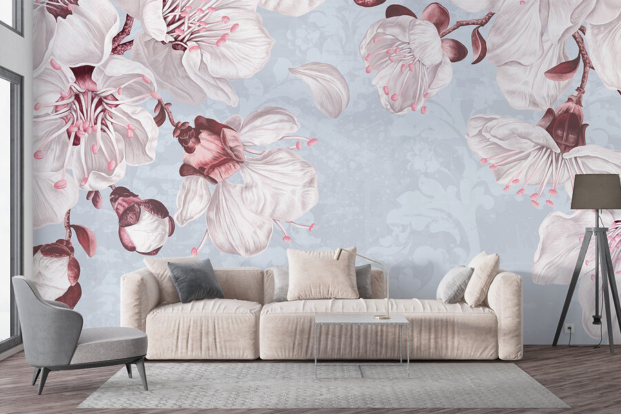Delicate bloemen op zachte achtergrond