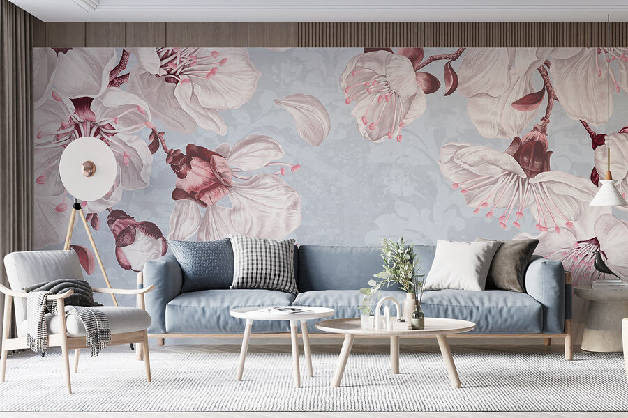 Delicate bloemen op zachte achtergrond