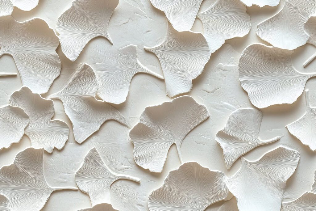 Groep witte bladeren Groep witte bladeren
