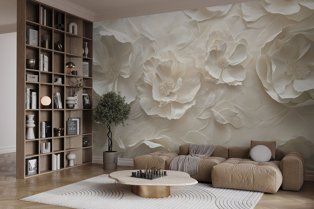 White flower wallpaper White flower wallpaper