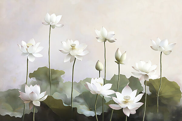 Groep witte bloemen Groep witte bloemen