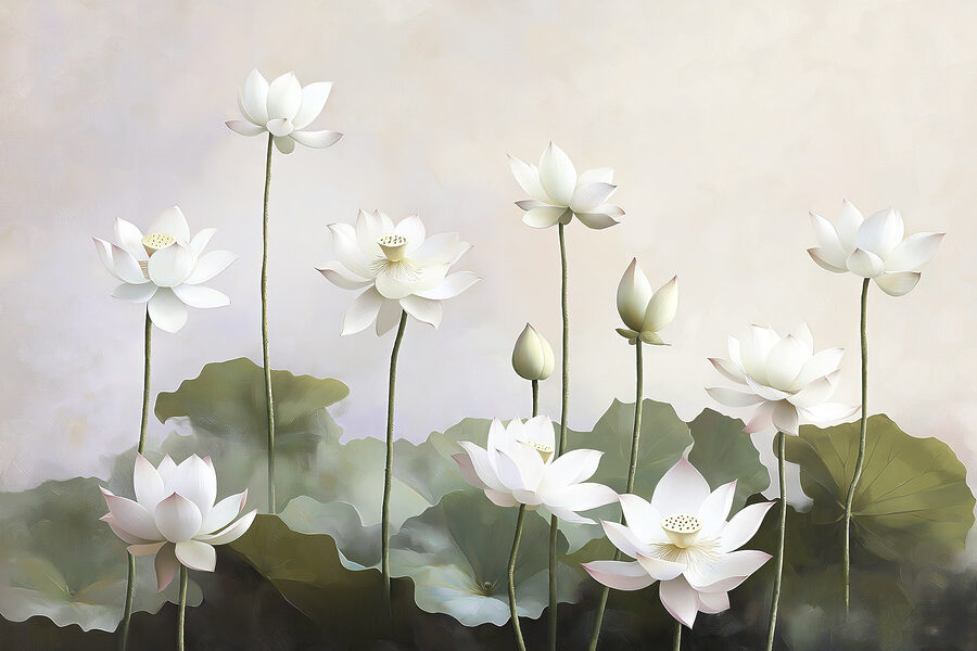 Groep witte bloemen Groep witte bloemen