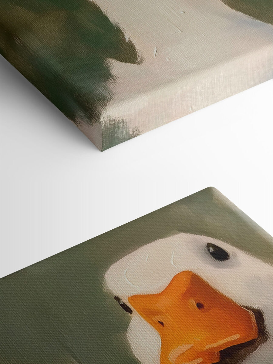 Schilderij van twee witte eenden