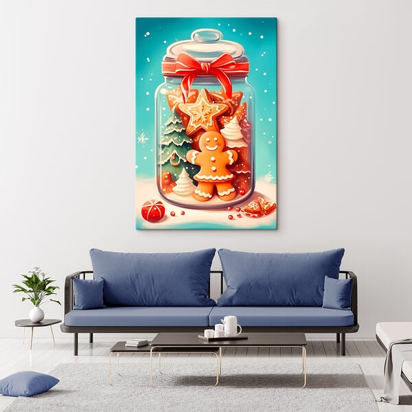 Pot koekjes met een rode strik Pot koekjes met een rode strik