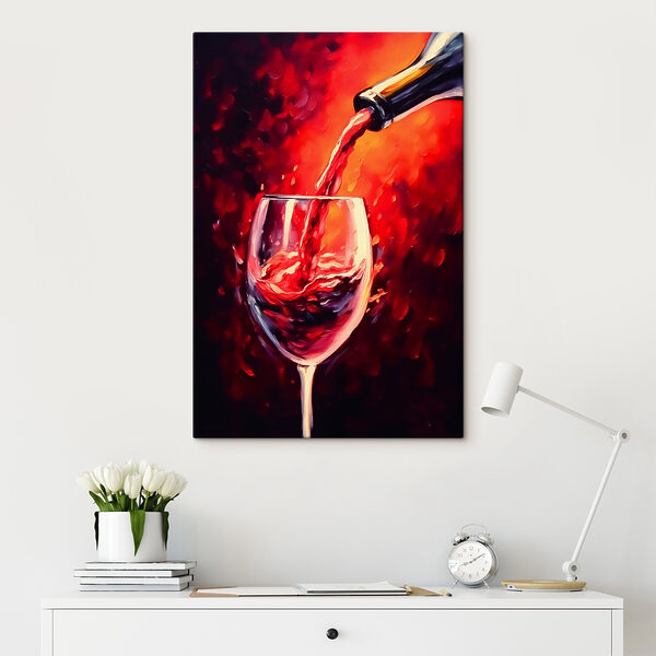 Wijn schenken in een glas Wijn schenken in een glas