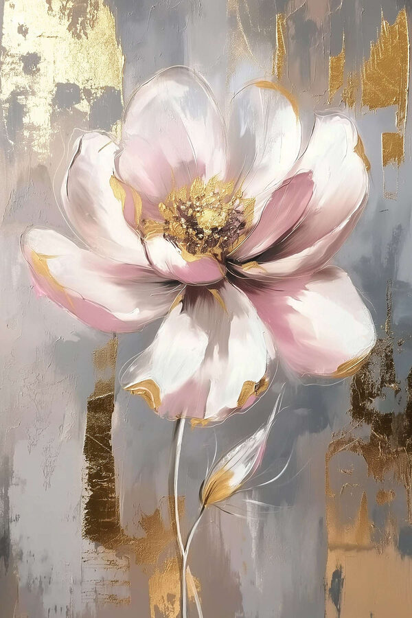 Schilderij van een bloem Schilderij van een bloem
