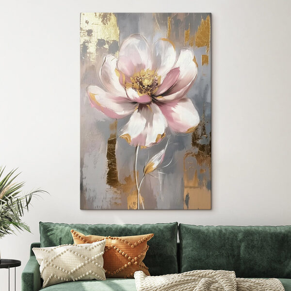 Schilderij van een bloem Schilderij van een bloem