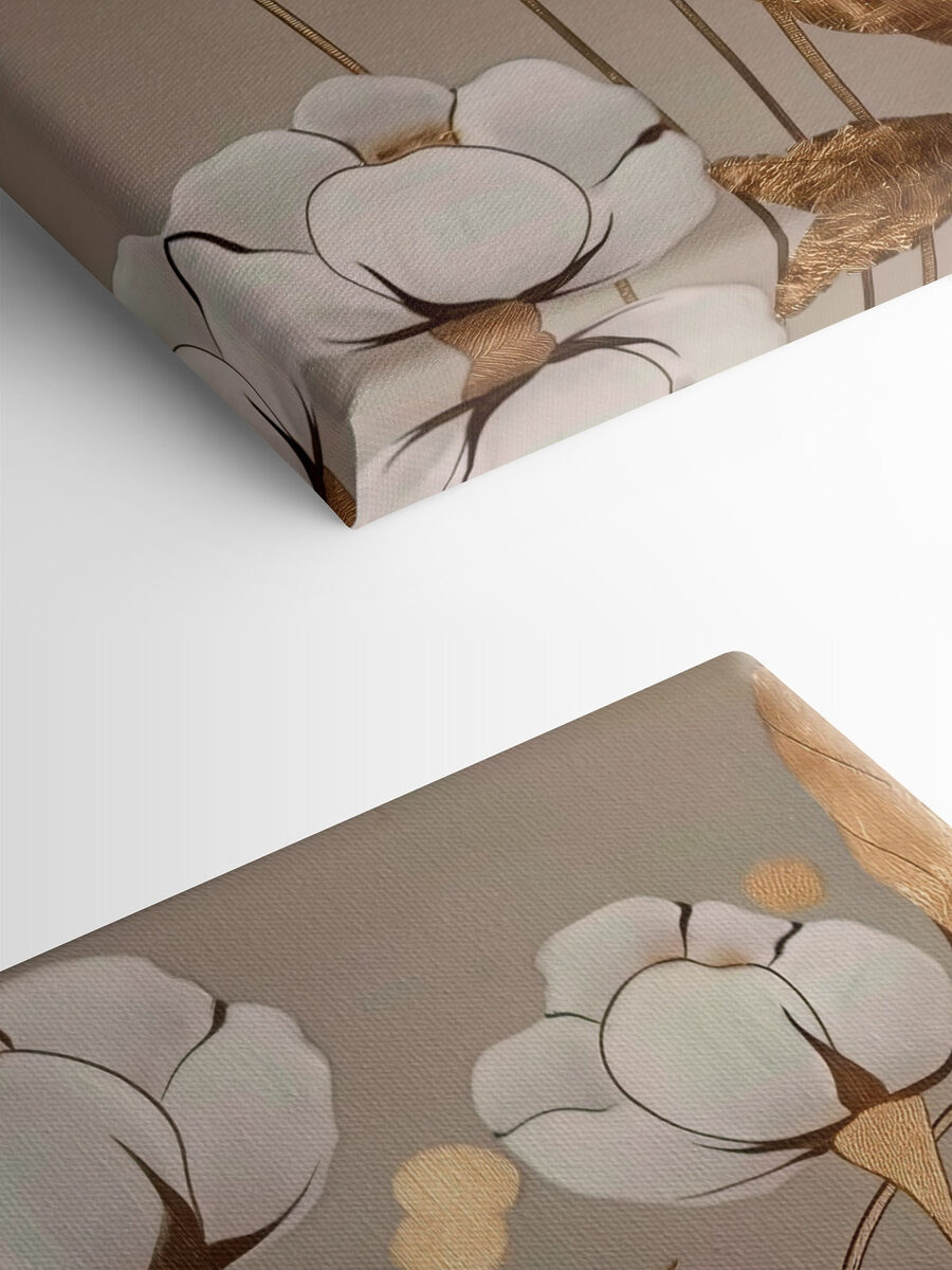 Schilderij van bloemen en bladeren