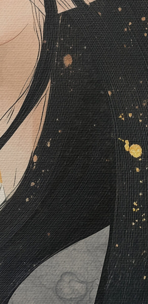 Ethereal silhouette against radiant backdrop