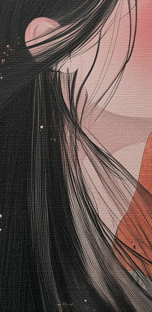 Vrouw met lang zwart haar Vrouw met lang zwart haar