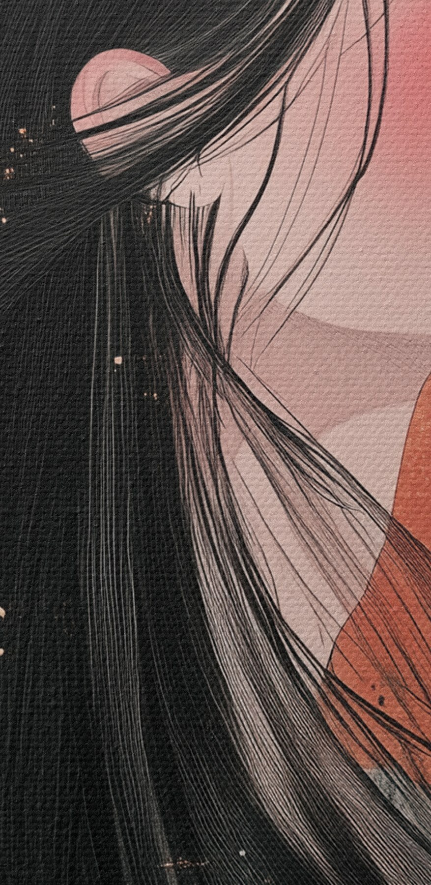 Vrouw met lang zwart haar