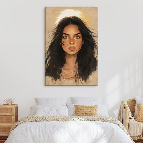 Vrouw met lang zwart haar Vrouw met lang zwart haar