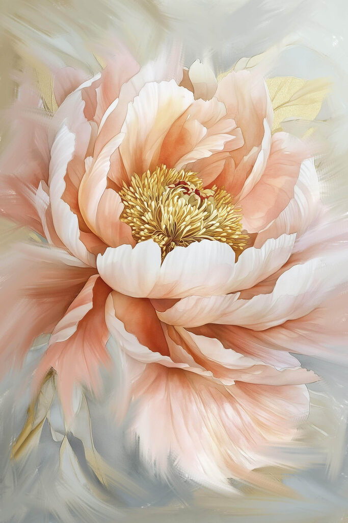 Delicate petals in soft hues