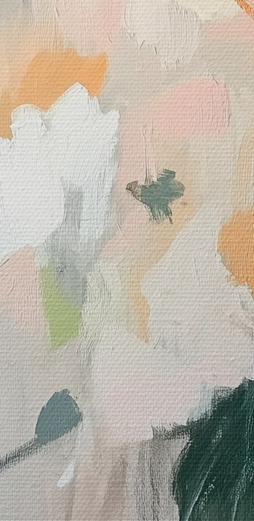 Schilderij van bloemen op een muur Schilderij van bloemen op een muur