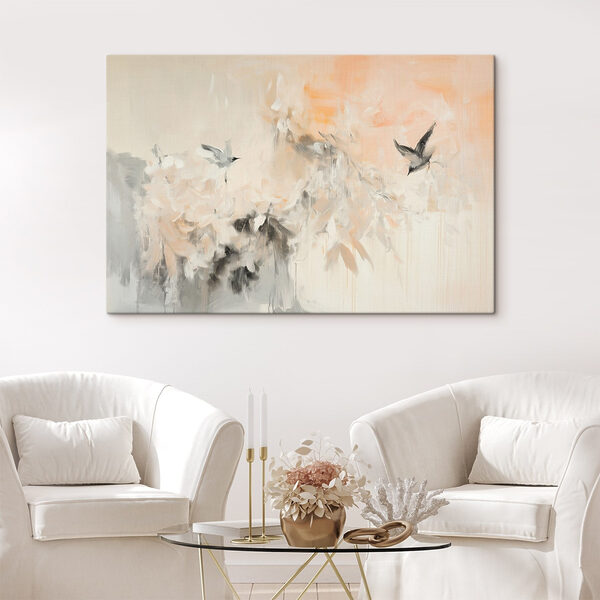 Schilderij van vliegende vogels in de lucht Schilderij van vliegende vogels in de lucht