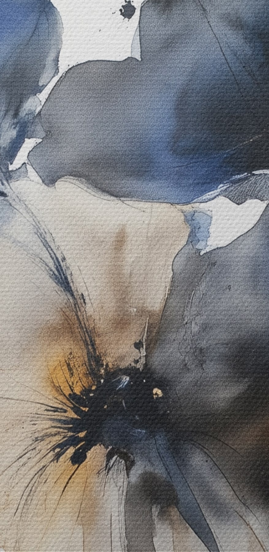 Schilderij van bloemen op een witte achtergrond Schilderij van bloemen op een witte achtergrond